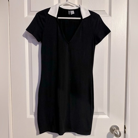 NWOT H&M V-Neck Collared Dress - Picture 2 of 4
